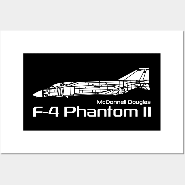 McDonnell Douglas F-4 Phantom II Wall Art by BearCaveDesigns